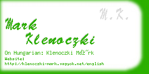 mark klenoczki business card